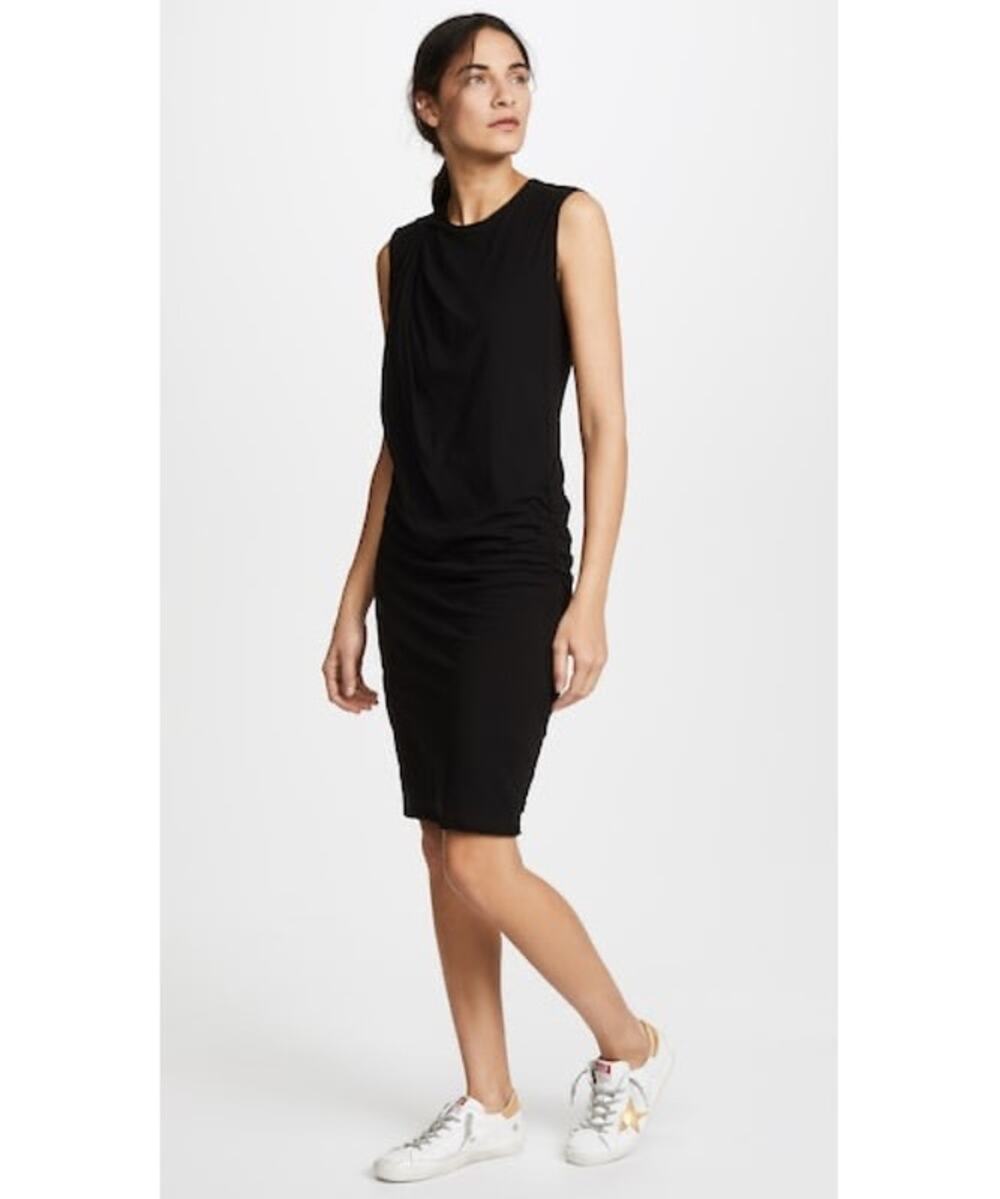 NWT Standard James Perse Sleeveless Draped Nomad Dress Black LG Minimalist